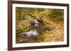 USA, Colorado, Rocky Mountain National Park. Waterfall in forest scenic.-Jaynes Gallery-Framed Photographic Print