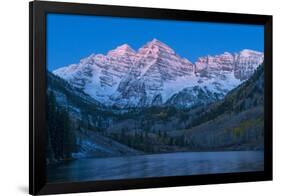 Usa, Colorado, Rocky Mountains, Aspen, Maroon Bells at Dawn-Christian Heeb-Framed Photographic Print