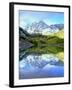 USA, Colorado. Rocky Mountains, Maroon Bells Reflect into Maroon Lake-Jaynes Gallery-Framed Premium Photographic Print