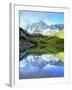 USA, Colorado. Rocky Mountains, Maroon Bells Reflect into Maroon Lake-Jaynes Gallery-Framed Photographic Print