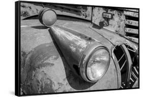 USA, Colorado. Rusty old vintage truck. Headlight detail.-Cindy Miller Hopkins-Framed Stretched Canvas