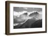 USA, Colorado, San Juan Mountains. Black and white of winter mountain landscape.-Jaynes Gallery-Framed Photographic Print