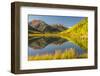 USA, Colorado, San Juan Mountains. Crystal Lake reflection in autumn.-Jaynes Gallery-Framed Photographic Print