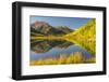 USA, Colorado, San Juan Mountains. Crystal Lake reflection in autumn.-Jaynes Gallery-Framed Photographic Print