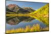 USA, Colorado, San Juan Mountains. Crystal Lake reflection in autumn.-Jaynes Gallery-Mounted Photographic Print