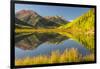 USA, Colorado, San Juan Mountains. Crystal Lake reflection in autumn.-Jaynes Gallery-Framed Photographic Print