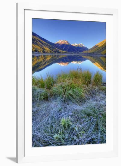 USA, Colorado, San Juan Mountains. Frosty morning at Crystal Lake.-Jaynes Gallery-Framed Premium Photographic Print