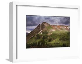 USA, Colorado, San Juan Mountains. Green mountain tundra and summer storm clouds.-Jaynes Gallery-Framed Photographic Print