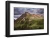 USA, Colorado, San Juan Mountains. Green mountain tundra and summer storm clouds.-Jaynes Gallery-Framed Photographic Print