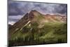 USA, Colorado, San Juan Mountains. Green mountain tundra and summer storm clouds.-Jaynes Gallery-Mounted Photographic Print