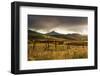 USA, Colorado, San Juan Mountains. Landscape and Fence at Sunset-Jaynes Gallery-Framed Photographic Print