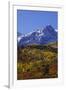 USA, Colorado, San Juan Mountains. Mountain and forest in autumn.-Jaynes Gallery-Framed Photographic Print