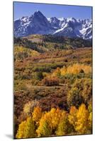 USA, Colorado, San Juan Mountains. Mountain and valley landscape in autumn.-Jaynes Gallery-Mounted Premium Photographic Print
