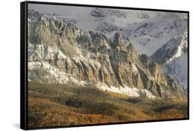 USA, Colorado, San Juan Mountains. Ophir Needles after an autumn snowfall.-Jaynes Gallery-Framed Stretched Canvas