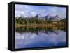 USA, Colorado, San Juan National Forest, Grenadier Range Reflects in Molas Lake in Autumn-John Barger-Framed Stretched Canvas