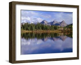 USA, Colorado, San Juan National Forest, Grenadier Range Reflects in Molas Lake in Autumn-John Barger-Framed Photographic Print