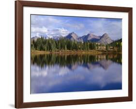 USA, Colorado, San Juan National Forest, Grenadier Range Reflects in Molas Lake in Autumn-John Barger-Framed Photographic Print