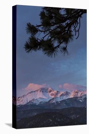 USA, Colorado. Sunrise on Pikes Peak-Don Grall-Stretched Canvas