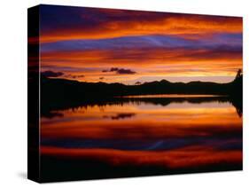 USA, Colorado, Sunset Ignites the Sky over Echo Lake, Arapaho National Forest-John Barger-Stretched Canvas