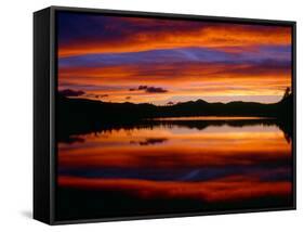 USA, Colorado, Sunset Ignites the Sky over Echo Lake, Arapaho National Forest-John Barger-Framed Stretched Canvas