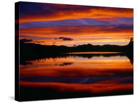 USA, Colorado, Sunset Ignites the Sky over Echo Lake, Arapaho National Forest-John Barger-Stretched Canvas