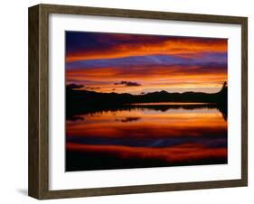 USA, Colorado, Sunset Ignites the Sky over Echo Lake, Arapaho National Forest-John Barger-Framed Photographic Print