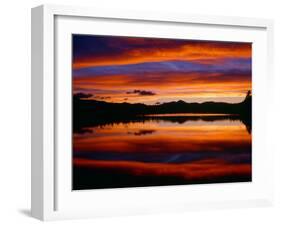 USA, Colorado, Sunset Ignites the Sky over Echo Lake, Arapaho National Forest-John Barger-Framed Photographic Print