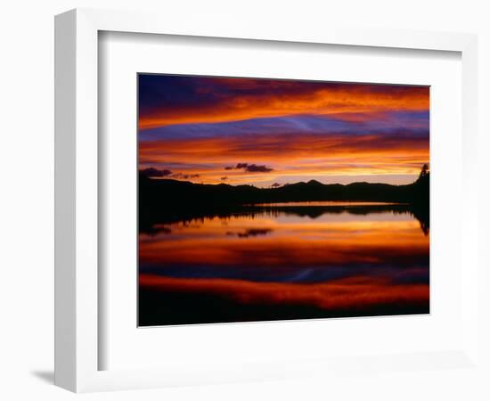 USA, Colorado, Sunset Ignites the Sky over Echo Lake, Arapaho National Forest-John Barger-Framed Photographic Print