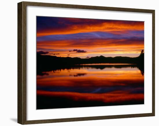 USA, Colorado, Sunset Ignites the Sky over Echo Lake, Arapaho National Forest-John Barger-Framed Photographic Print