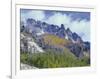 USA, Colorado, Uncompahgre National Forest, Fall Snow on Ophir Needles Above Aspen and Conifers-John Barger-Framed Photographic Print