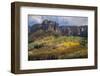USA, Colorado, Uncompahgre National Forest. Mountain and forest in autumn.-Jaynes Gallery-Framed Photographic Print