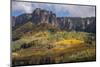 USA, Colorado, Uncompahgre National Forest. Mountain and forest in autumn.-Jaynes Gallery-Mounted Photographic Print