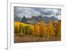 USA, Colorado, Uncompahgre National Forest. Mountain and forest in autumn.-Jaynes Gallery-Framed Photographic Print