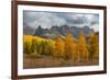 USA, Colorado, Uncompahgre National Forest. Mountain and forest in autumn.-Jaynes Gallery-Framed Photographic Print