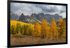 USA, Colorado, Uncompahgre National Forest. Mountain and forest in autumn.-Jaynes Gallery-Framed Photographic Print