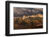 USA, Colorado, Uncompahgre National Forest. Panoramic autumn view of Cimarron Mountains at sunset.-Jaynes Gallery-Framed Photographic Print