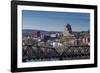 USA, Connecticut, Middletown, elevated town view from the Connecticut River-Walter Bibikow-Framed Photographic Print