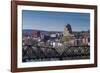 USA, Connecticut, Middletown, elevated town view from the Connecticut River-Walter Bibikow-Framed Photographic Print