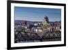 USA, Connecticut, Middletown, elevated town view from the Connecticut River-Walter Bibikow-Framed Photographic Print