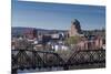 USA, Connecticut, Middletown, elevated town view from the Connecticut River-Walter Bibikow-Mounted Photographic Print