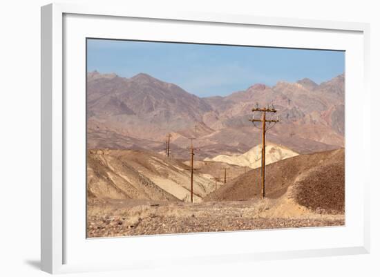 USA, Death Valley National Park, Power Poles-Catharina Lux-Framed Photographic Print