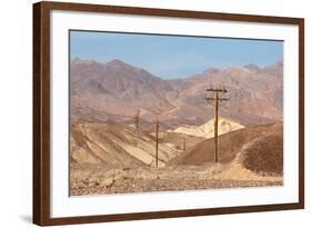 USA, Death Valley National Park, Power Poles-Catharina Lux-Framed Photographic Print