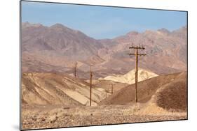 USA, Death Valley National Park, Power Poles-Catharina Lux-Mounted Photographic Print