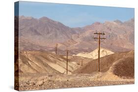 USA, Death Valley National Park, Power Poles-Catharina Lux-Stretched Canvas