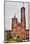 USA, District of Columbia. Smithsonian Castle on a snowy afternoon.-Hollice Looney-Mounted Photographic Print