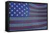 Usa Flag Of Binary Code-rolffimages-Framed Stretched Canvas