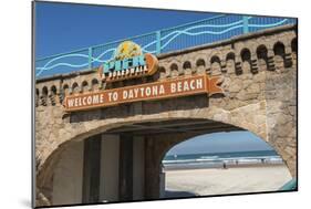 USA, Florida, Daytona Beach, Welcome sign to Main Street Pier.-Lisa S^ Engelbrecht-Mounted Photographic Print