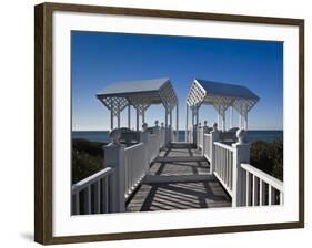 USA, Florida, Florida Panhandle, Seaside, Beach Pavillion-Walter Bibikow-Framed Photographic Print