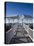 USA, Florida, Florida Panhandle, Seaside, Beach Pavillion-Walter Bibikow-Stretched Canvas