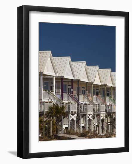 USA, Florida, Florida Panhandle, St. George Island, Beachfront Houses-Walter Bibikow-Framed Photographic Print